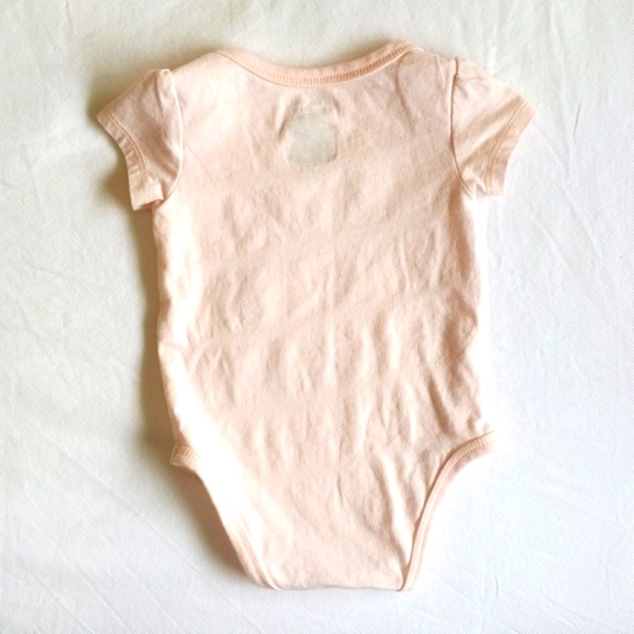 first impressions blush pink bunny bodysuit diaper shirt 3 months baby girl - Picture 5 of 5